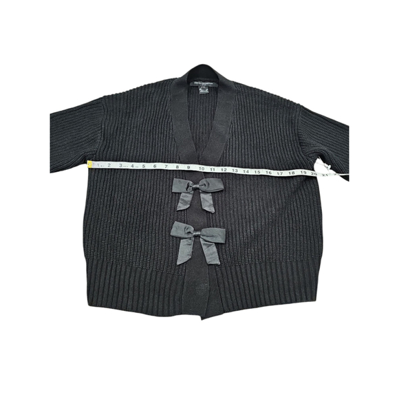 NWOT French Connection Babysoft Satin Bow Cardigan Sz M - Picture 8 of 10